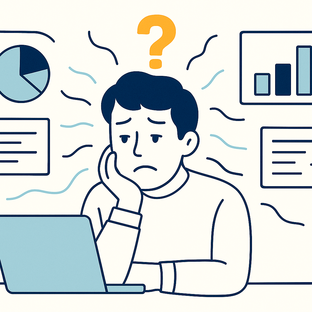 戦略立案に悩むイラスト