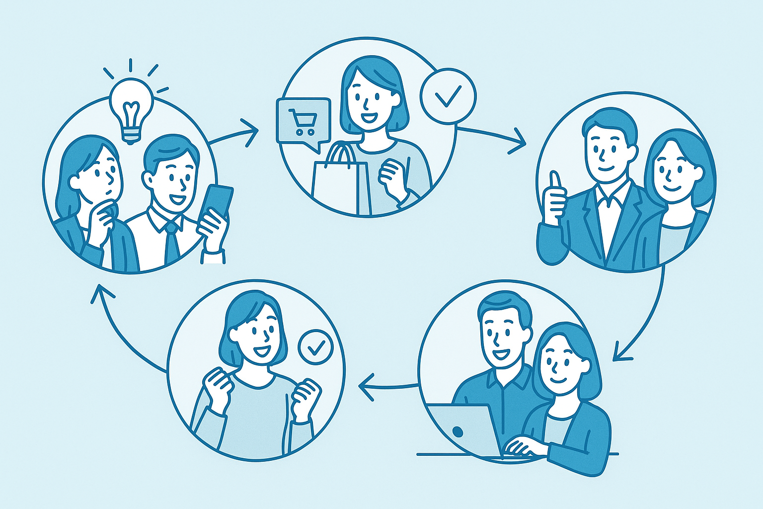 カスタマージャーニー設計のイメージ